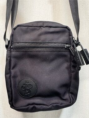 Baboon to the Moon Black Small Crossbody Bag Zip Adjustable Strap